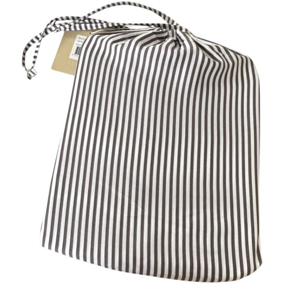 Ettitude Queen Flat Sheet Slate Stripes Bamboo Lyocell Organic Cotton Sateen NWT - Picture 6 of 6